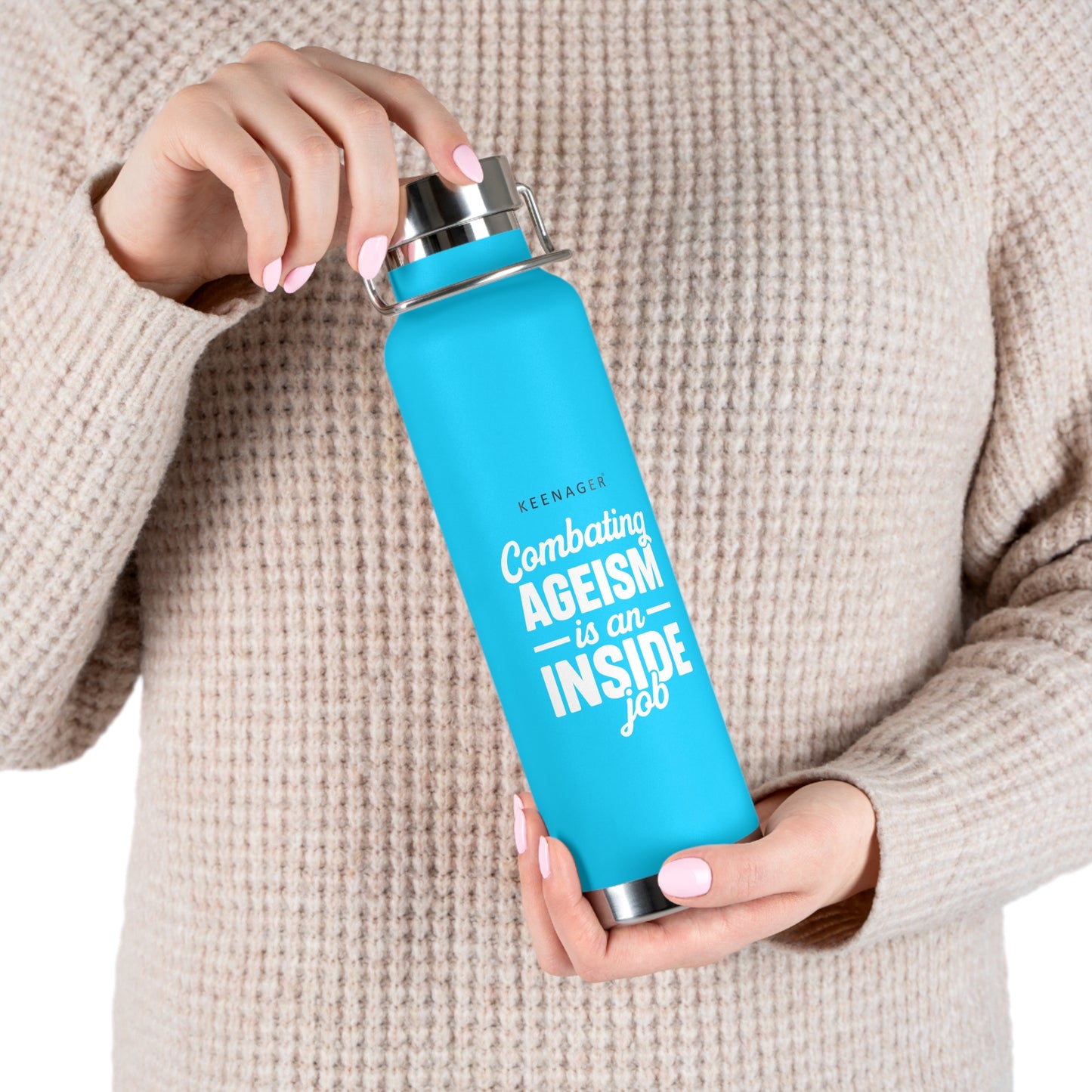Combating Ageism Is an Inside Job – 22oz Insulated Water Bottle (Keenager)