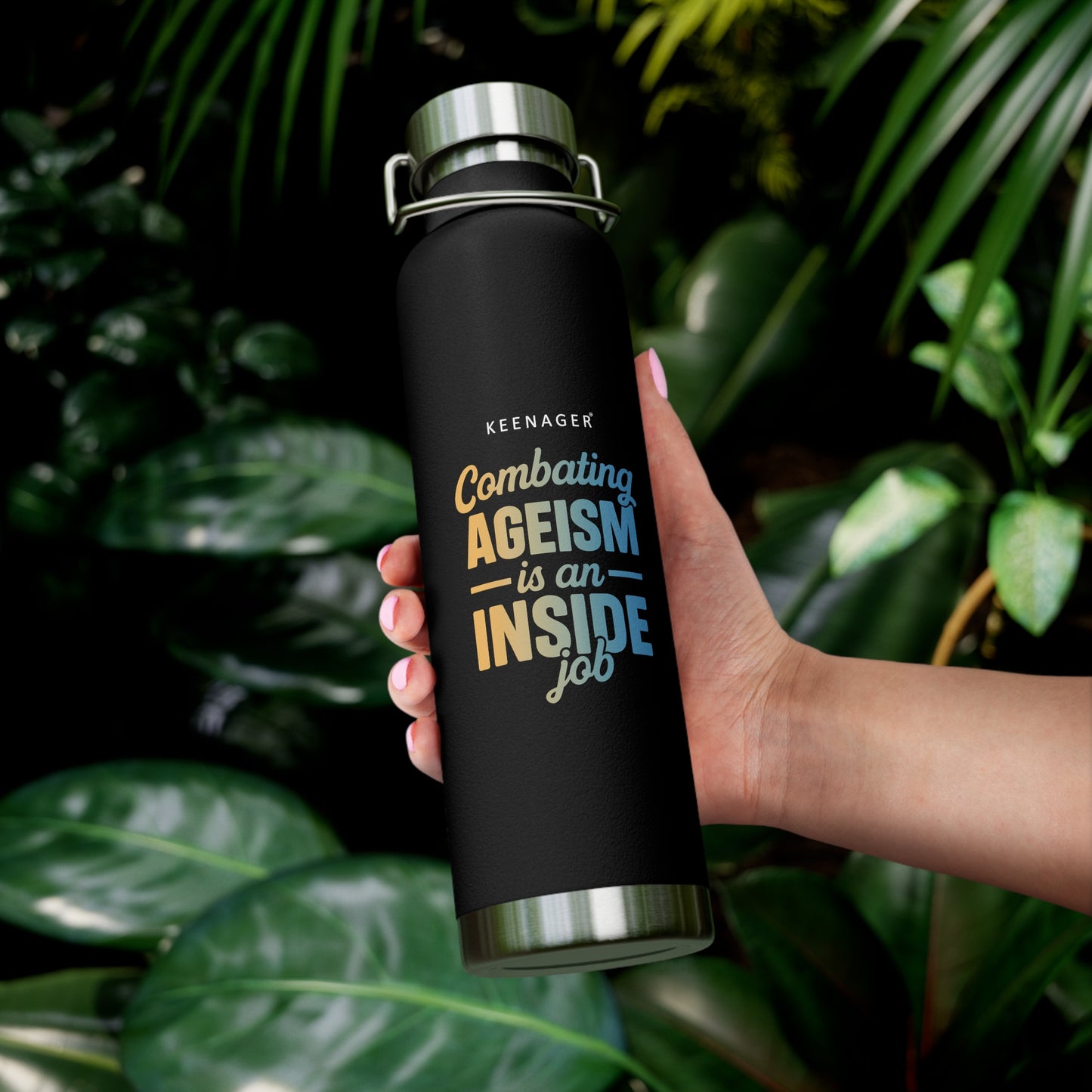 Combating Ageism Is an Inside Job – 22oz Insulated Water Bottle (Keenager)