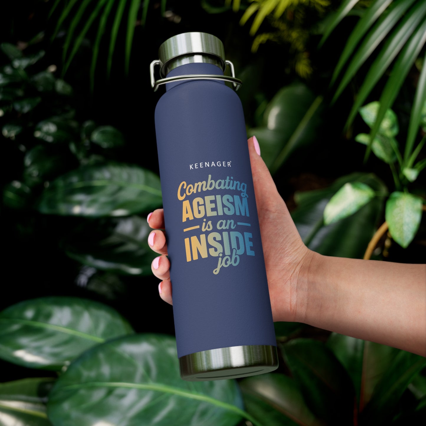 Combating Ageism Is an Inside Job – 22oz Insulated Water Bottle (Keenager)