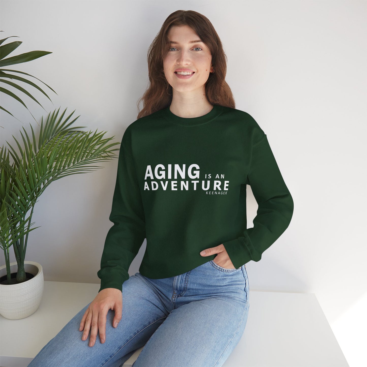 Aging is an Adventure – Cozy Keenager Sweatshirt