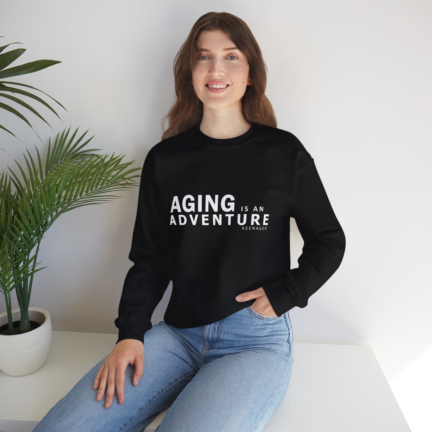 Aging is an Adventure – Cozy Keenager Sweatshirt