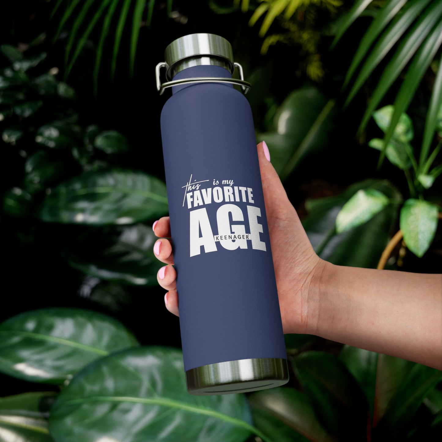 This Is My Favorite Age – 22oz Insulated Water Bottle (Keenager)