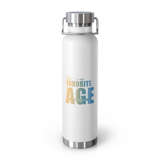This Is My Favorite Age – 22oz Insulated Water Bottle (Keenager)